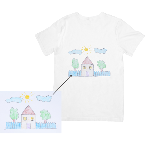 Men's organic cotton T-shirt with your children drawing