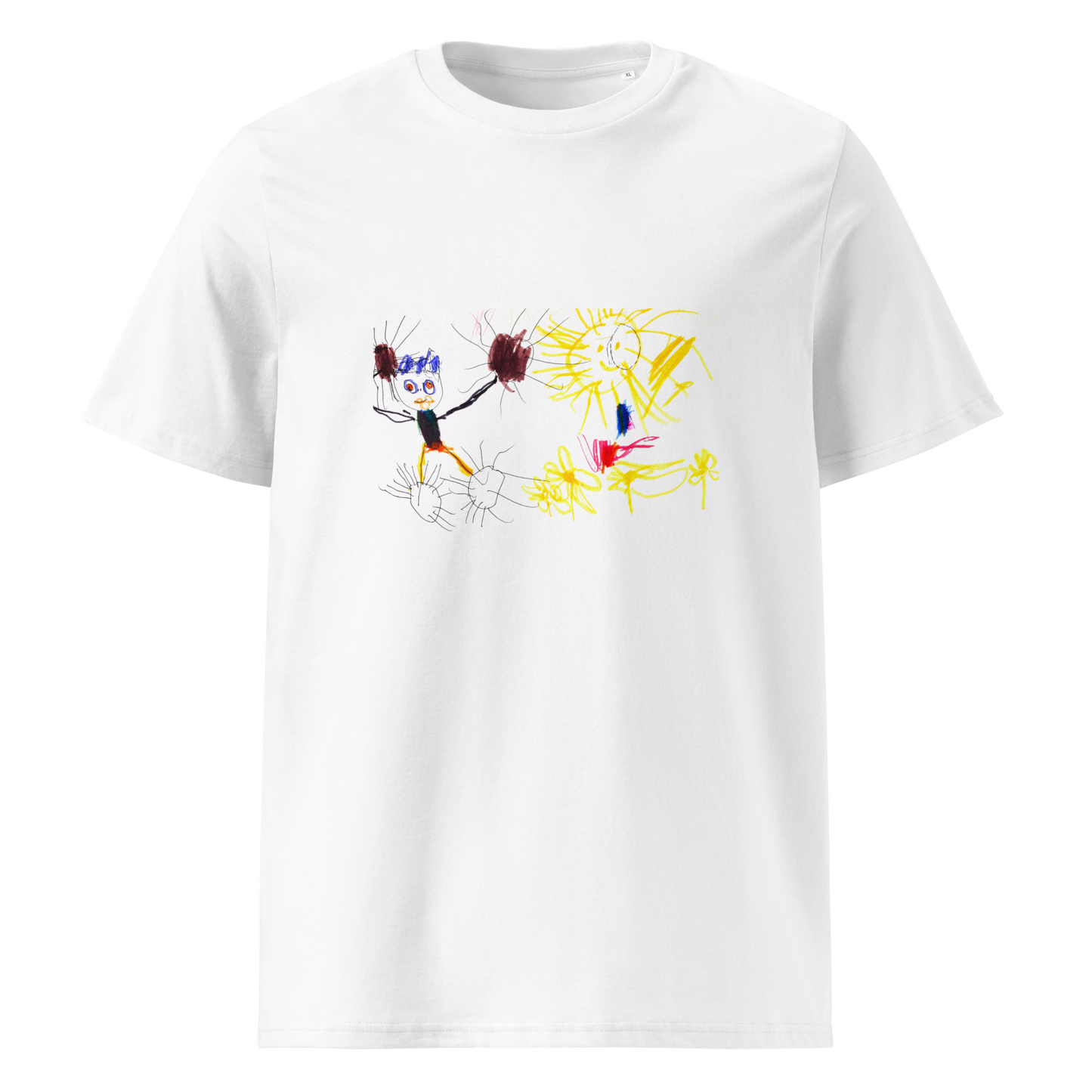Men's organic cotton T-shirt with your children drawing