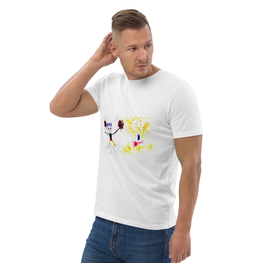 Men's organic cotton T-shirt with your children drawing